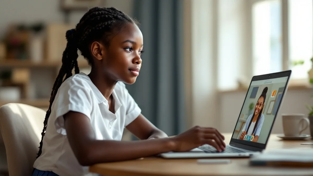 Parent et enfant révisant ensemble sur une tablette